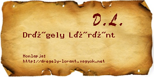 Drégely Lóránt névjegykártya