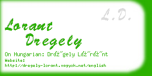 lorant dregely business card